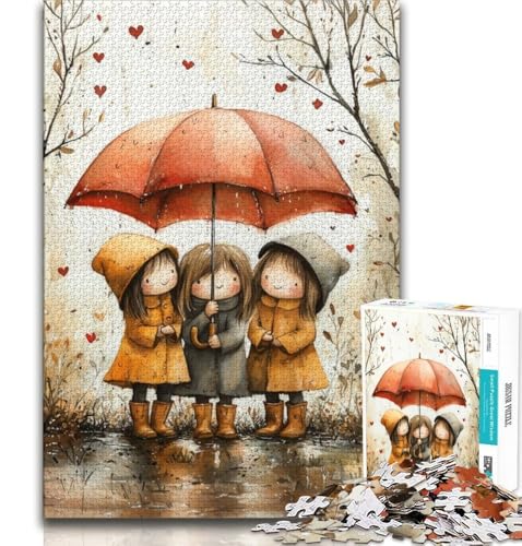 Kleines Mädchen mit Regenschirm, 1000-teiliges Puzzle für Teenager, Familienspiel zum Stressabbau, schwierige Herausforderung, Wichtelgeschenke, 38x26cm Kleines Mädchen mit Regenschirm, 1000-teiliges Puzzle für Teenager, Familienspiel zum Stressabbau, schwierige Herausforderung, Wichtelgeschenke, 38x26cm von FLKFDOZ