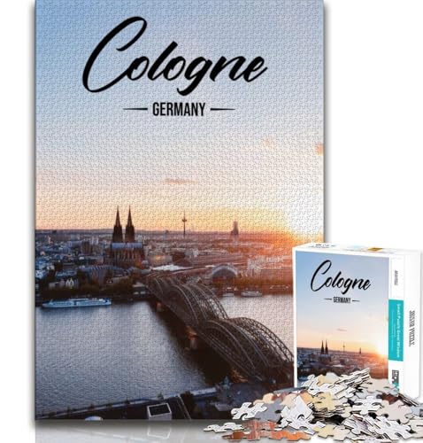 Kölner Puzzle für Teenager, 1000 Teile, anspruchsvolles Spiel, Geschenke für die ganze Familie, 50x75cm von FLKFDOZ