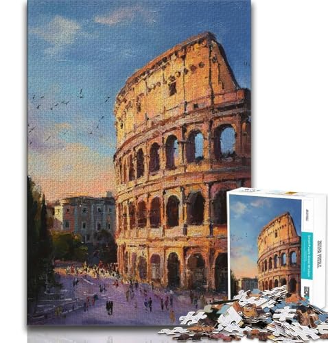 Kolosseum-Puzzle 1000 Teile für Erwachsene, anspruchsvolles Spiel und Familienspiel, ganze Familie, 38x52cm von FLKFDOZ