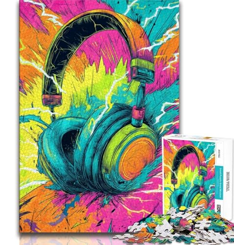 Kopfhörer-Puzzle, 2000 Teile, für Teenager, anspruchsvolles Spiel und Familienspiel, Wanddekoration, einzigartige Geburtstags, 70x100cm von FLKFDOZ