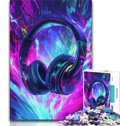Kopfhörer-Puzzle für Teenager, 1000-teiliges Puzzle, Spielspielzeug, jedes Teil ist einzigartig – anspruchsvolles Familienspiel, 50x75cm Kopfhörer-Puzzle für Teenager, 1000-teiliges Puzzle, Spielspielzeug, jedes Teil ist einzigartig – anspruchsvolles Familienspiel, 50x75cm von FLKFDOZ