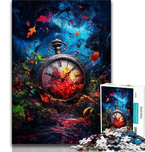 Kosmischer Wecker, Puzzles für Teenager, 1000 Puzzles, helfen dem Gehirn, süchtig machendes Spielzeug zu trainieren, um Geduld zu fördern, einzigartiges Herausforderungsspiel, 38x52cm von FLKFDOZ