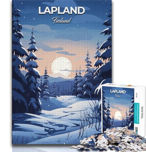 Lappland-Finnland-Reise-Puzzle mit 1000 Teilen für Erwachsene, anspruchsvolles Spiel und Familienspiel, Wanddekoration, einzigartige Geburtstags, 38x52cm Lappland-Finnland-Reise-Puzzle mit 1000 Teilen für Erwachsene, anspruchsvolles Spiel und Familienspiel, Wanddekoration, einzigartige Geburtstags, 38x52cm von FLKFDOZ