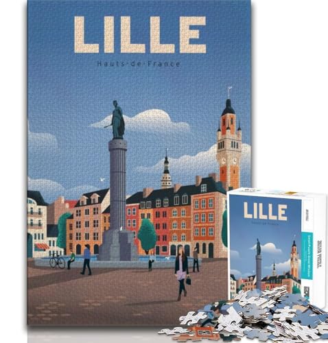 Lille Puzzle für Erwachsene, 1000 Teile, anspruchsvolles Spiel und Familienspiel, ganze Familie, 50x75cm Lille Puzzle für Erwachsene, 1000 Teile, anspruchsvolles Spiel und Familienspiel, ganze Familie, 50x75cm von FLKFDOZ