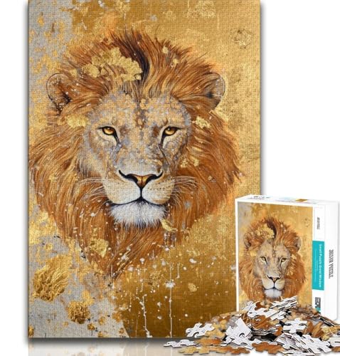 Löwen-Kunst-Puzzle 1000 Teile für Teenager-Geschenke, Quizspiel, Wanddekoration, einzigartige Geburtstags, 50x75cm Löwen-Kunst-Puzzle 1000 Teile für Teenager-Geschenke, Quizspiel, Wanddekoration, einzigartige Geburtstags, 50x75cm von FLKFDOZ