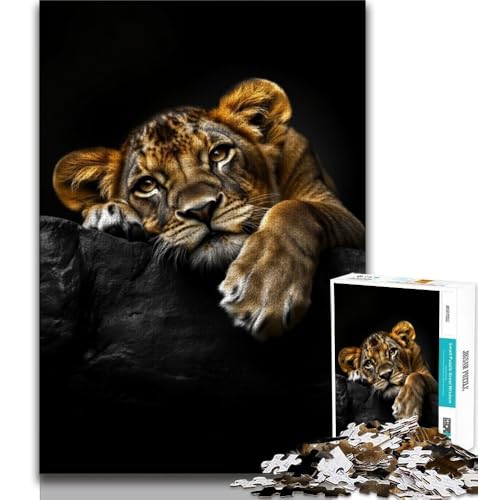 Löwenjunges 1000-teiliges Puzzle, anspruchsvolles Spiel und Familienspiel, ganze Familie, 50x75cm Löwenjunges 1000-teiliges Puzzle, anspruchsvolles Spiel und Familienspiel, ganze Familie, 50x75cm von FLKFDOZ