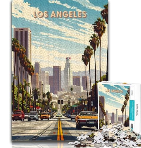 Los Angeles Puzzle 2000 Teile für Teenager-Geschenke, Quizspiel, Wanddekoration, einzigartige Geburtstags, 70x100cm Los Angeles Puzzle 2000 Teile für Teenager-Geschenke, Quizspiel, Wanddekoration, einzigartige Geburtstags, 70x100cm von FLKFDOZ