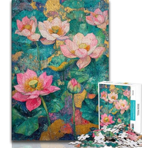 Lotus Art Puzzle 2000 Teile für Teenager-Geschenke, Quizspiel, Wanddekoration, einzigartige Geburtstags, 70x100cm von FLKFDOZ