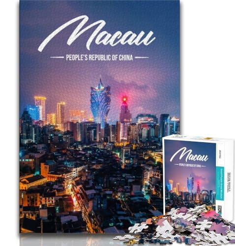 Macau-Puzzles für Erwachsene und Jugendliche, anspruchsvolles Spiel und Familienspiel, ganze Familie, 38x26cm Macau-Puzzles für Erwachsene und Jugendliche, anspruchsvolles Spiel und Familienspiel, ganze Familie, 38x26cm von FLKFDOZ