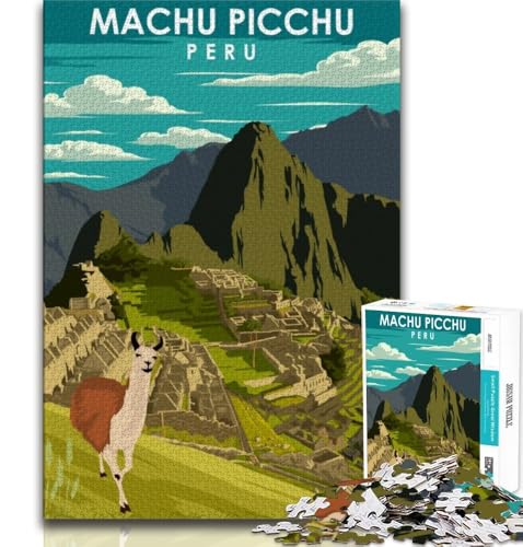 Machu Picchu Peru Reisepuzzles für Teenager, 1000-teiliges Puzzle, Lernspielzeug für Jugendliche, ganze Familie, 50x75cm Machu Picchu Peru Reisepuzzles für Teenager, 1000-teiliges Puzzle, Lernspielzeug für Jugendliche, ganze Familie, 50x75cm von FLKFDOZ