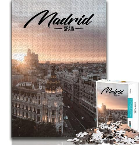 Madrid-Puzzle für Teenager, 1000 Teile, anspruchsvolles Spiel, Geschenke für die ganze Familie, 38x52cm Madrid-Puzzle für Teenager, 1000 Teile, anspruchsvolles Spiel, Geschenke für die ganze Familie, 38x52cm von FLKFDOZ