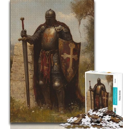 Mächtige mittelalterliche Ritter-Puzzles für Teenager, 1000 Teile, helfen dem Gehirn, süchtig machendes Spielzeug zu trainieren, um Geduld zu fördern, EIN Kunstwerk, 38x52cm Mächtige mittelalterliche Ritter-Puzzles für Teenager, 1000 Teile, helfen dem Gehirn, süchtig machendes Spielzeug zu trainieren, um Geduld zu fördern, EIN Kunstwerk, 38x52cm von FLKFDOZ