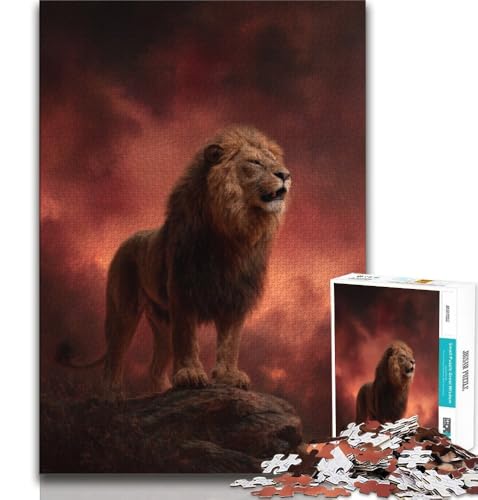 Majestätischer Löwe, 1000 Teile Puzzle für Erwachsene und Jugendliche, Spielzeug, Lernspiele, Stressabbau, tolle Geschenke und Spielzeuge, 50x75cm Majestätischer Löwe, 1000 Teile Puzzle für Erwachsene und Jugendliche, Spielzeug, Lernspiele, Stressabbau, tolle Geschenke und Spielzeuge, 50x75cm von FLKFDOZ