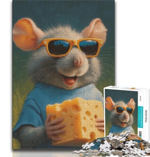 Maus isst Käse Puzzle für Teenager 2000 Teile, für Lernspiele, Herausforderungsspielzeug, einzigartige Heimdekoration und Geschenke, 70x100cm Maus isst Käse Puzzle für Teenager 2000 Teile, für Lernspiele, Herausforderungsspielzeug, einzigartige Heimdekoration und Geschenke, 70x100cm von FLKFDOZ