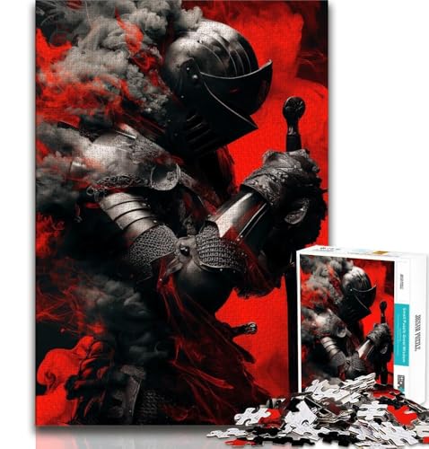 Mittelalterliche Ritter, 1000-teiliges Puzzle für Erwachsene und Jugendliche, Spielzeug, Lernspiele, Stressabbau, geeignet als Schreibtischdekoration, 38x26cm von FLKFDOZ