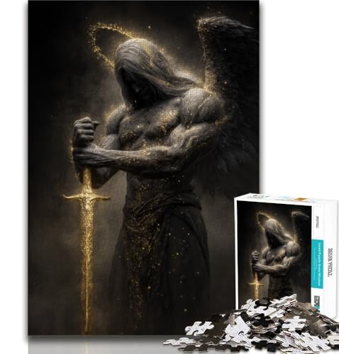 Mittelalterliches Ritterengel-Puzzle 1000 Teile für Erwachsene und Jugendliche, Spielzeug, Lernspiele, Stressabbau, tolle Geschenke und Spielzeuge, 50x75cm Mittelalterliches Ritterengel-Puzzle 1000 Teile für Erwachsene und Jugendliche, Spielzeug, Lernspiele, Stressabbau, tolle Geschenke und Spielzeuge, 50x75cm von FLKFDOZ