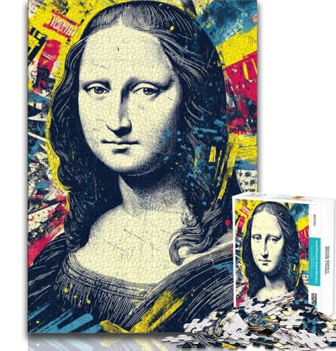 Mona Lisa Puzzle 1000 Teile für Teenager-Geschenke, Quizspiel, Wanddekoration, einzigartige Geburtstags, 38x52cm Mona Lisa Puzzle 1000 Teile für Teenager-Geschenke, Quizspiel, Wanddekoration, einzigartige Geburtstags, 38x52cm von FLKFDOZ