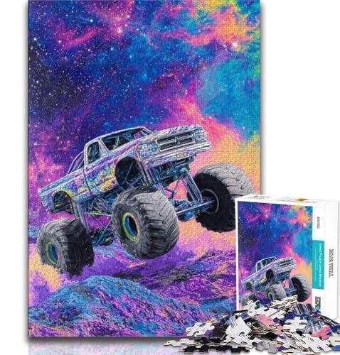 Monster Truck Puzzles für Erwachsene und Jugendliche, Dekomprimierendes intellektuelles Lernspielzeug, Geburtstagsgeschenk, Geschenke, Wandkunst, 50x75cm von FLKFDOZ