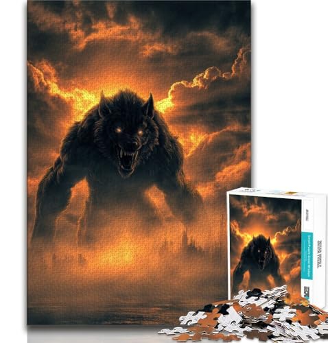 Monster Wolf Puzzle für Teenager 2000 Teile, Dekomprimierendes intellektuelles Lernspielzeug, tolle Geschenke und Spielzeuge, 70x100cm von FLKFDOZ