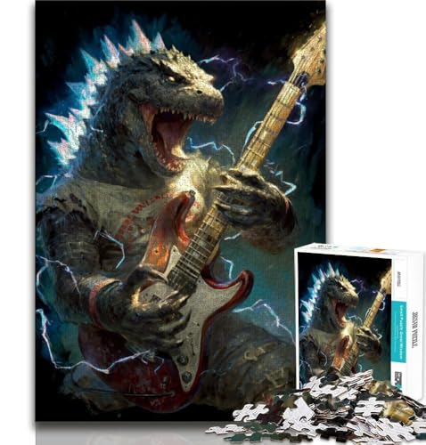 Monster spielt Gitarre, Puzzle für Teenager, 1000 Teile, hilft dem Gehirn, süchtig machendes Spielzeug zu trainieren, um Geduld zu fördern, einzigartiges Herausforderungsspiel, 38x52cm Monster spielt Gitarre, Puzzle für Teenager, 1000 Teile, hilft dem Gehirn, süchtig machendes Spielzeug zu trainieren, um Geduld zu fördern, einzigartiges Herausforderungsspiel, 38x52cm von FLKFDOZ