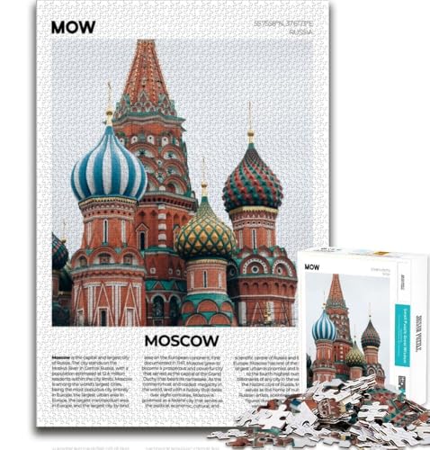 Moskauer Puzzle 1000 Teile für Teenager-Geschenke, Quizspiel, Wanddekoration, einzigartige Geburtstags, 38x52cm Moskauer Puzzle 1000 Teile für Teenager-Geschenke, Quizspiel, Wanddekoration, einzigartige Geburtstags, 38x52cm von FLKFDOZ