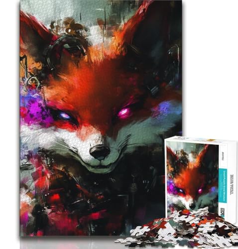 Mysteriöser Fuchs Puzzle 1000 Teile für Erwachsene und Jugendliche, Spielzeug, Lernspiele, Stressabbau, tolle Geschenke und Spielzeuge, 50x75cm Mysteriöser Fuchs Puzzle 1000 Teile für Erwachsene und Jugendliche, Spielzeug, Lernspiele, Stressabbau, tolle Geschenke und Spielzeuge, 50x75cm von FLKFDOZ