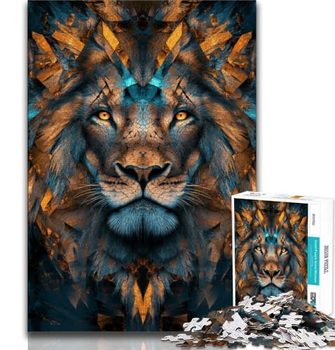 Mysteriöser Löwe, 1000-teiliges Puzzle für Erwachsene und Jugendliche, Denkspiel, Wanddekoration, einzigartige Geburtstags, 38x52cm Mysteriöser Löwe, 1000-teiliges Puzzle für Erwachsene und Jugendliche, Denkspiel, Wanddekoration, einzigartige Geburtstags, 38x52cm von FLKFDOZ