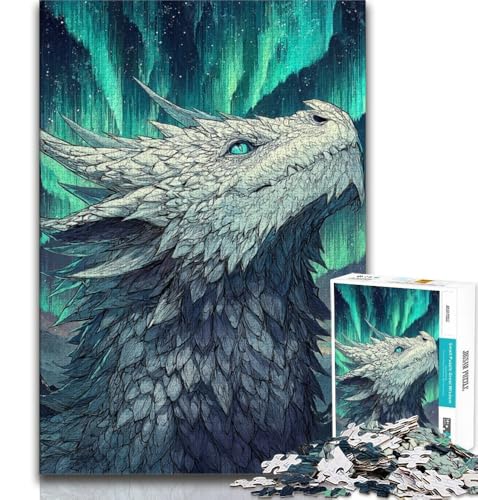 Mysteriöses Drachen-Puzzle 1000 Teile für Teenager-Geschenke, Spielzeug, Lernspiele, Stressabbau, tolle Geschenke und Spielzeuge, 50x75cm von FLKFDOZ