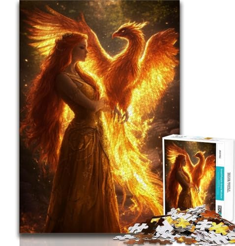 Mysteriöses Phönix-Mädchen, 1000-teiliges Puzzle für Erwachsene und Jugendliche, Quizspiel, Wanddekoration, einzigartige Geburtstags, 38x26cm Mysteriöses Phönix-Mädchen, 1000-teiliges Puzzle für Erwachsene und Jugendliche, Quizspiel, Wanddekoration, einzigartige Geburtstags, 38x26cm von FLKFDOZ