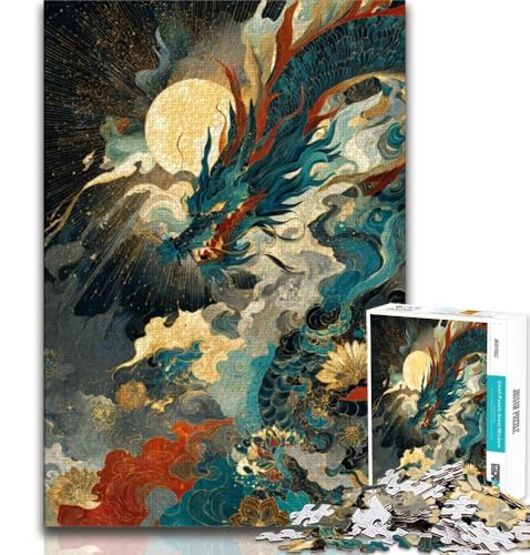 Mysteriöses chinesisches Drachen-Puzzle, 1000 Teile, für Teenager, Lernspiele, Heimdekoration, tolles Geschenk für die ganze Familie, 38x52cm Mysteriöses chinesisches Drachen-Puzzle, 1000 Teile, für Teenager, Lernspiele, Heimdekoration, tolles Geschenk für die ganze Familie, 38x52cm von FLKFDOZ