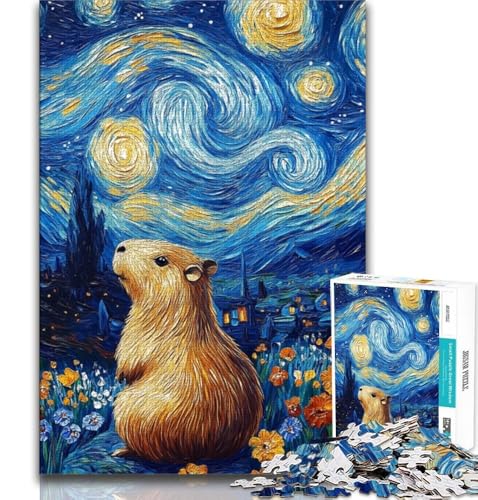 Nachthimmel-Capibara-Puzzle 2000 Teile für Teenager-Geschenke, Quizspiel, Wanddekoration, einzigartige Geburtstags, 70x100cm Nachthimmel-Capibara-Puzzle 2000 Teile für Teenager-Geschenke, Quizspiel, Wanddekoration, einzigartige Geburtstags, 70x100cm von FLKFDOZ