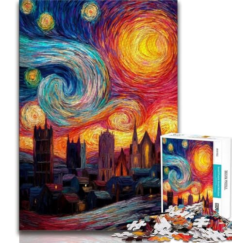 Nachthimmel-Stadtbild-Puzzle 1000 Teile für Teenager-Geschenke, Spielzeug, Lernspiele, Stressabbau, tolle Geschenke und Spielzeuge, 50x75cm Nachthimmel-Stadtbild-Puzzle 1000 Teile für Teenager-Geschenke, Spielzeug, Lernspiele, Stressabbau, tolle Geschenke und Spielzeuge, 50x75cm von FLKFDOZ