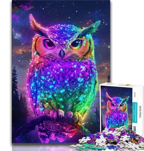 Neon Owl 1000-teiliges Puzzle für Erwachsene und Jugendliche, Quizspiel, Wanddekoration, einzigartige Geburtstags, 38x26cm Neon Owl 1000-teiliges Puzzle für Erwachsene und Jugendliche, Quizspiel, Wanddekoration, einzigartige Geburtstags, 38x26cm von FLKFDOZ