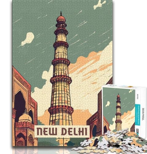 New Delhi Puzzle 1000 Teile für Teenager-Geschenke, Quizspiel, Wanddekoration, einzigartige Geburtstags, 38x52cm New Delhi Puzzle 1000 Teile für Teenager-Geschenke, Quizspiel, Wanddekoration, einzigartige Geburtstags, 38x52cm von FLKFDOZ