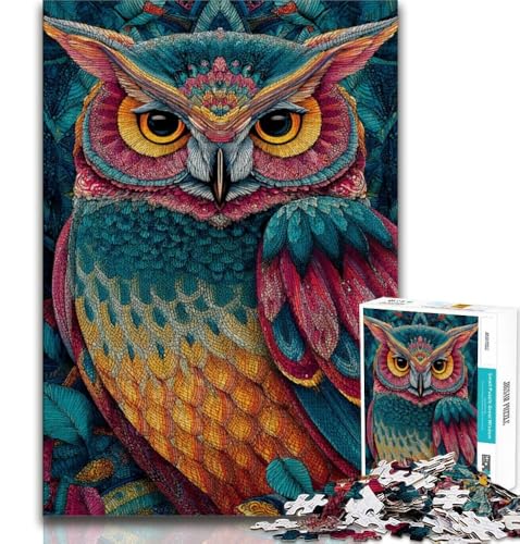 Niedliches kleines Eulen-Puzzle, 1000 Teile, Geschenk für Teenager, zum Stressabbau, schwierige Herausforderung, stärkt die Liebe zwischen Paaren, 38x52cm Niedliches kleines Eulen-Puzzle, 1000 Teile, Geschenk für Teenager, zum Stressabbau, schwierige Herausforderung, stärkt die Liebe zwischen Paaren, 38x52cm von FLKFDOZ