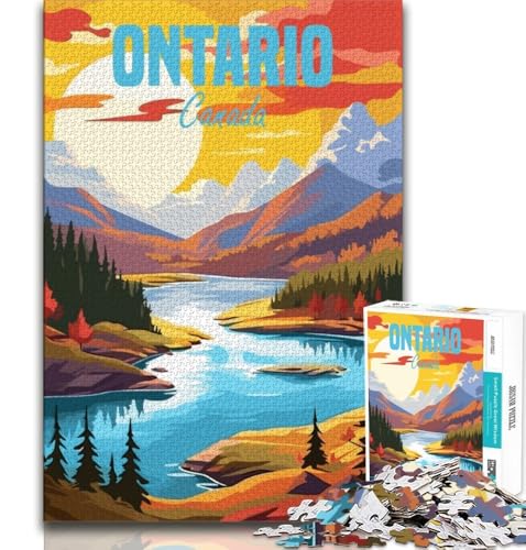 Ontario Kanada Puzzle 1000 Teile für Erwachsene und Jugendliche, dekomprimierendes intellektuelles Lernspielzeug, tolle Geschenke und Spielzeuge, 50x75cm Ontario Kanada Puzzle 1000 Teile für Erwachsene und Jugendliche, dekomprimierendes intellektuelles Lernspielzeug, tolle Geschenke und Spielzeuge, 50x75cm von FLKFDOZ