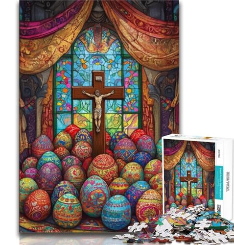 Osterkreuz-Puzzles für Erwachsene und Teenager, Puzzle, Spielzeug, Lernspiele, Stressabbau, tolle Geschenke und Spielzeuge, 38x26cm Osterkreuz-Puzzles für Erwachsene und Teenager, Puzzle, Spielzeug, Lernspiele, Stressabbau, tolle Geschenke und Spielzeuge, 38x26cm von FLKFDOZ