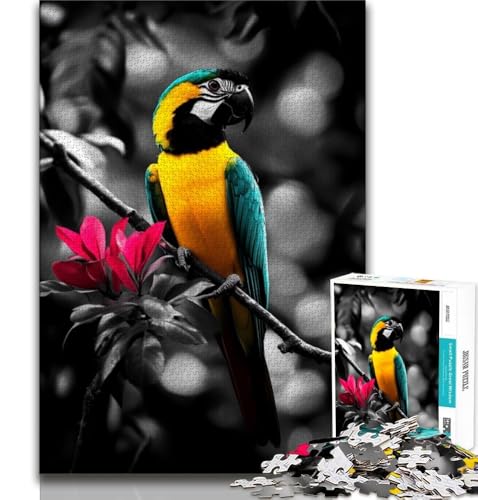 Papagei 1000 Teile Puzzle für Jugendliche und Erwachsene, für Lernspiele, Herausforderungsspielzeug, einzigartige Heimdekoration und Geschenke, 50x75cm Papagei 1000 Teile Puzzle für Jugendliche und Erwachsene, für Lernspiele, Herausforderungsspielzeug, einzigartige Heimdekoration und Geschenke, 50x75cm von FLKFDOZ