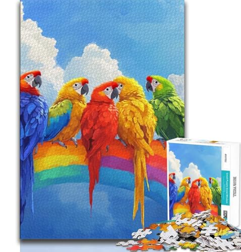 Papagei auf dem Regenbogen, 1000 Teile Puzzle für Erwachsene und Jugendliche, Spielzeug, Lernspiele, Stressabbau, tolle Geschenke und Spielzeuge, 38x26cm Papagei auf dem Regenbogen, 1000 Teile Puzzle für Erwachsene und Jugendliche, Spielzeug, Lernspiele, Stressabbau, tolle Geschenke und Spielzeuge, 38x26cm von FLKFDOZ