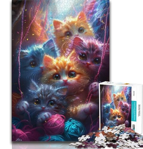 Plüschkätzchen-Puzzle für Erwachsene, 1000-teiliges Puzzle, Denkspiel, Wanddekoration, einzigartige Geburtstags, 38x52cm Plüschkätzchen-Puzzle für Erwachsene, 1000-teiliges Puzzle, Denkspiel, Wanddekoration, einzigartige Geburtstags, 38x52cm von FLKFDOZ