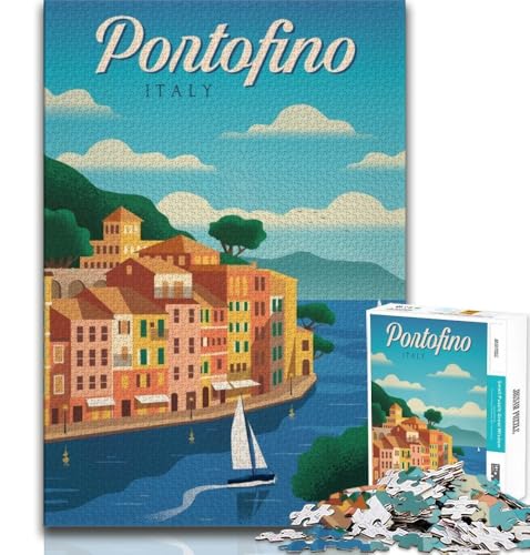 Portofino Puzzles für Erwachsene und Jugendliche, anspruchsvolles Spiel und Familienspiel, ganze Familie, 38x26cm Portofino Puzzles für Erwachsene und Jugendliche, anspruchsvolles Spiel und Familienspiel, ganze Familie, 38x26cm von FLKFDOZ
