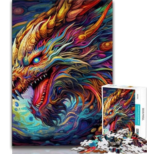 Psychedelic Art Dragon Puzzles für Erwachsene 1000 Teile Puzzle, Denkspiel Wanddekoration Einzigartige Geburtstags 38x52cm Psychedelic Art Dragon Puzzles für Erwachsene 1000 Teile Puzzle, Denkspiel Wanddekoration Einzigartige Geburtstags 38x52cm von FLKFDOZ