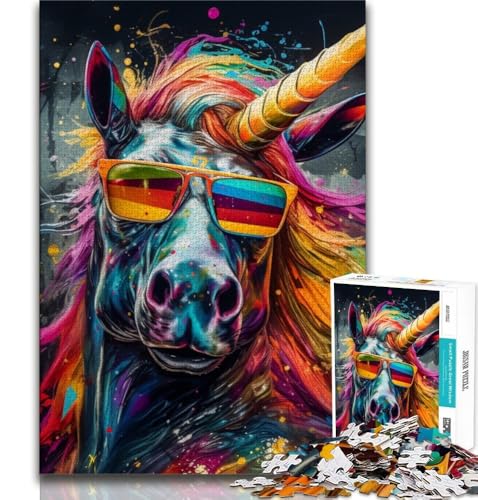 Psychedelische farbige Pferde, 1000 Teile, Puzzle für Jugendliche und Erwachsene, Spielzeug, Lernspiele, Stressabbau, tolle Geschenke und Spielzeuge, 38x52cm Psychedelische farbige Pferde, 1000 Teile, Puzzle für Jugendliche und Erwachsene, Spielzeug, Lernspiele, Stressabbau, tolle Geschenke und Spielzeuge, 38x52cm von FLKFDOZ