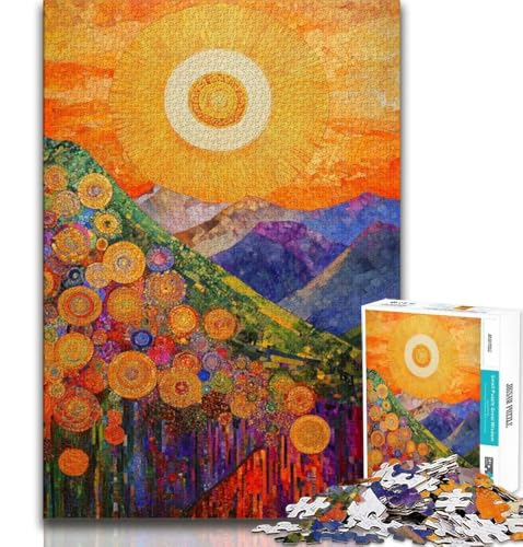 Puzzle „Sonnenuntergangsmalerei – Berge“ für Teenager, anspruchsvoll zu vervollständigen, Aber lustig und humorvoll, mit passendem Poster und Quizblatt, 50x75cm Puzzle „Sonnenuntergangsmalerei – Berge“ für Teenager, anspruchsvoll zu vervollständigen, Aber lustig und humorvoll, mit passendem Poster und Quizblatt, 50x75cm von FLKFDOZ