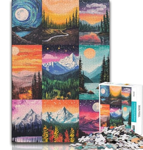 Puzzle 1000 Teile für Erwachsene, Aurora-Collage, lustige Spiele für die ganze Familie, lustige Aktivitäten zu Hause, Geburtstagsgeschenk, Reisegeschenke, 38x26cm Puzzle 1000 Teile für Erwachsene, Aurora-Collage, lustige Spiele für die ganze Familie, lustige Aktivitäten zu Hause, Geburtstagsgeschenk, Reisegeschenke, 38x26cm von FLKFDOZ