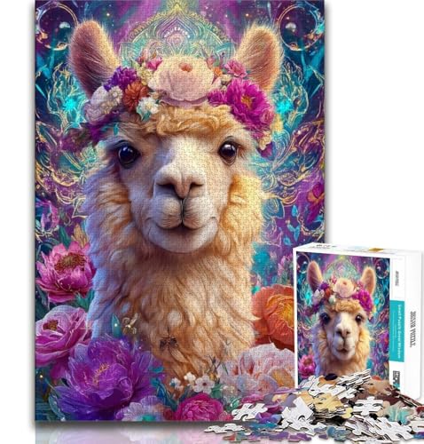 Puzzle 1000 Teile für Erwachsene, Blumen-Alpaka, Lernspiele, Heimdekoration, Lernspiel für Geburtstag, Weihnachten, 50x75cm Puzzle 1000 Teile für Erwachsene, Blumen-Alpaka, Lernspiele, Heimdekoration, Lernspiel für Geburtstag, Weihnachten, 50x75cm von FLKFDOZ