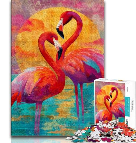 Puzzle 1000 Teile für Erwachsene, Flamingo, pädagogisches Familienspiel, Wanddekoration, einzigartige Geburtstags, 38x52cm Puzzle 1000 Teile für Erwachsene, Flamingo, pädagogisches Familienspiel, Wanddekoration, einzigartige Geburtstags, 38x52cm von FLKFDOZ