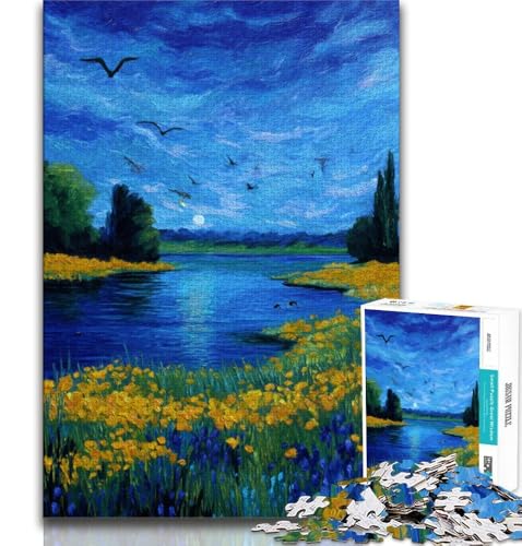 Puzzle 1000 Teile für Erwachsene, Flussölgemälde, Lernspiele, Heimdekoration, Lernspiel für Geburtstag, Weihnachten, 38x52cm Puzzle 1000 Teile für Erwachsene, Flussölgemälde, Lernspiele, Heimdekoration, Lernspiel für Geburtstag, Weihnachten, 38x52cm von FLKFDOZ