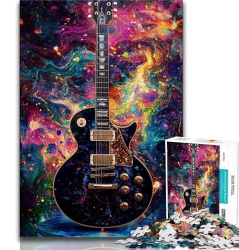 Puzzle 1000 Teile für Erwachsene, Galaxie-Gitarre, Lernspiele, Heimdekoration, Lernspiel für Geburtstag, Weihnachten, 38x26cm von FLKFDOZ