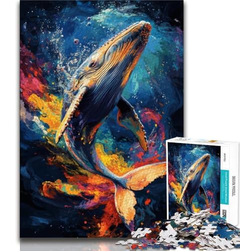 Puzzle 1000 Teile für Erwachsene, Geschenke, geheimnisvoller Wal, Lernspielzeug, Familienspiele, einzigartige Geburtstags- und Geschenkideen, 38x52cm von FLKFDOZ